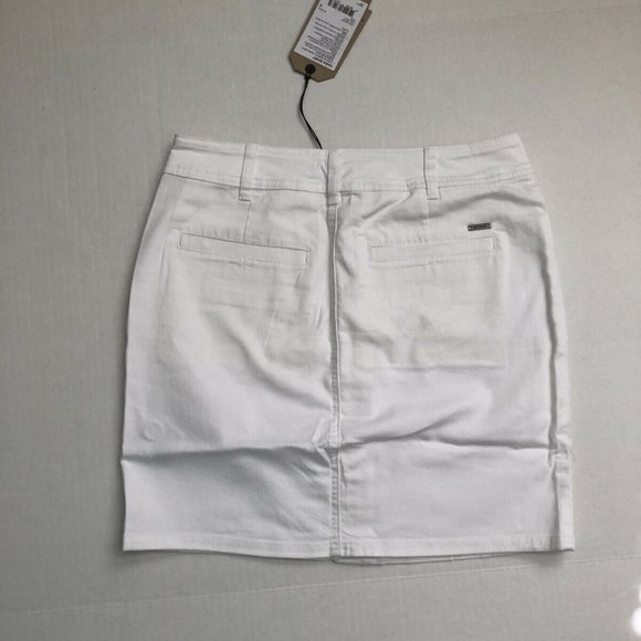 PrAna Kara Skirt Womens 6 White Stretch Denim - Picture 11 of 11